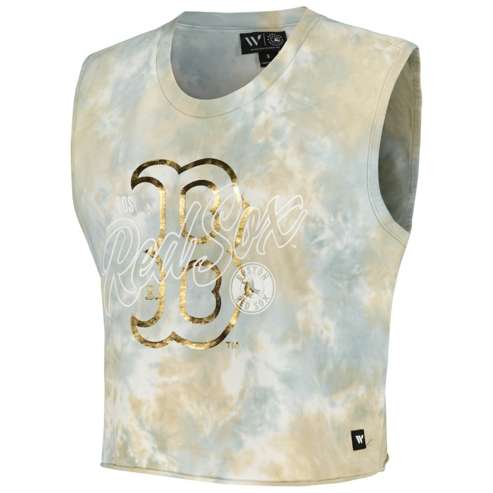 Boston Red Sox The Wild Collective Women's Washed Muscle Tank Top - MLB