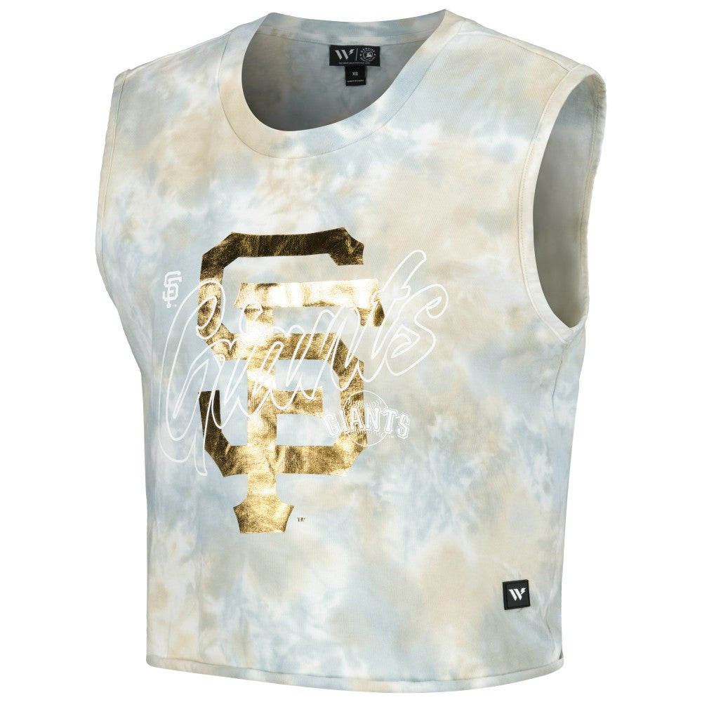 San Francisco Giants The Wild Collective Women's Washed Muscle Tank Top - MLB
