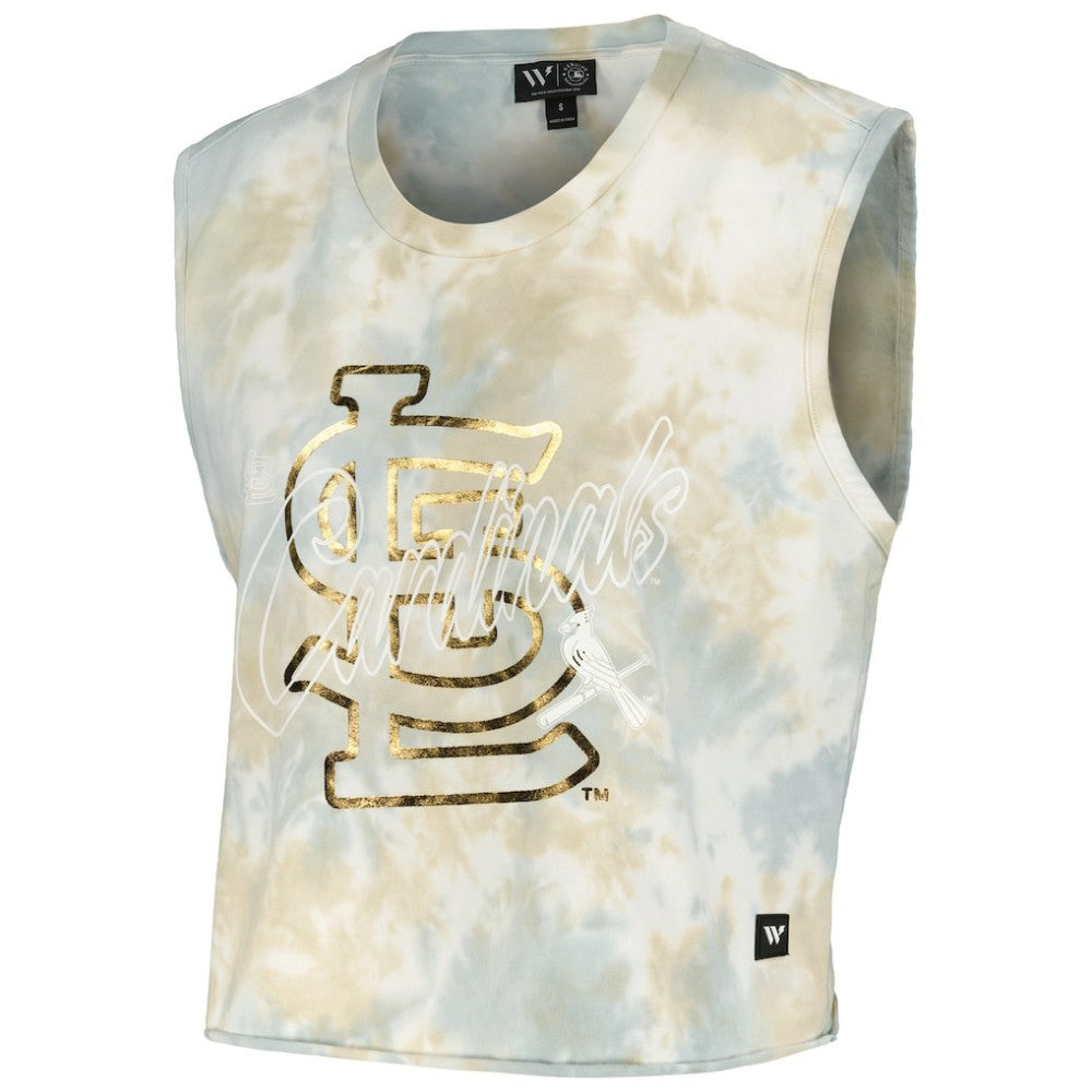 St. Louis Cardinals The Wild Collective Women's Washed Muscle Tank Top - MLB
