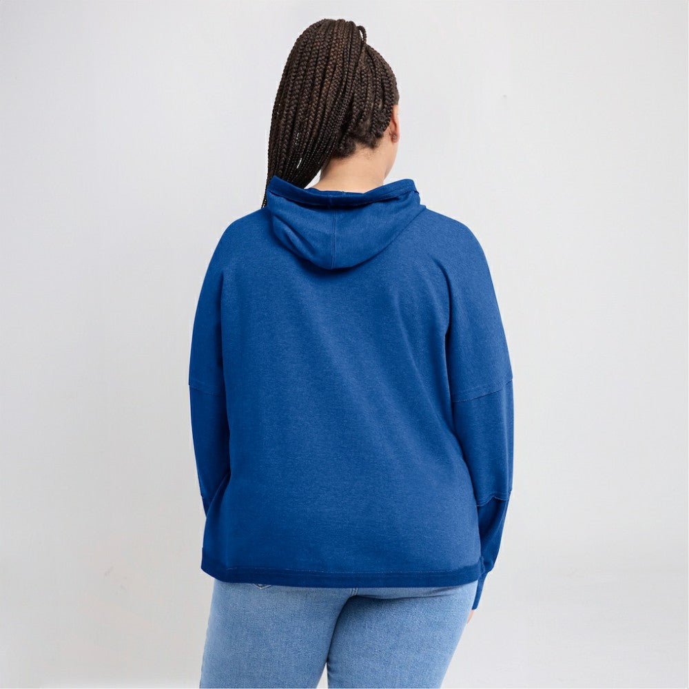 St. Louis Blues Fanatics Women's Lux Lounge Helmet Arch Pullover Hoodie - Heather Blue - NHL