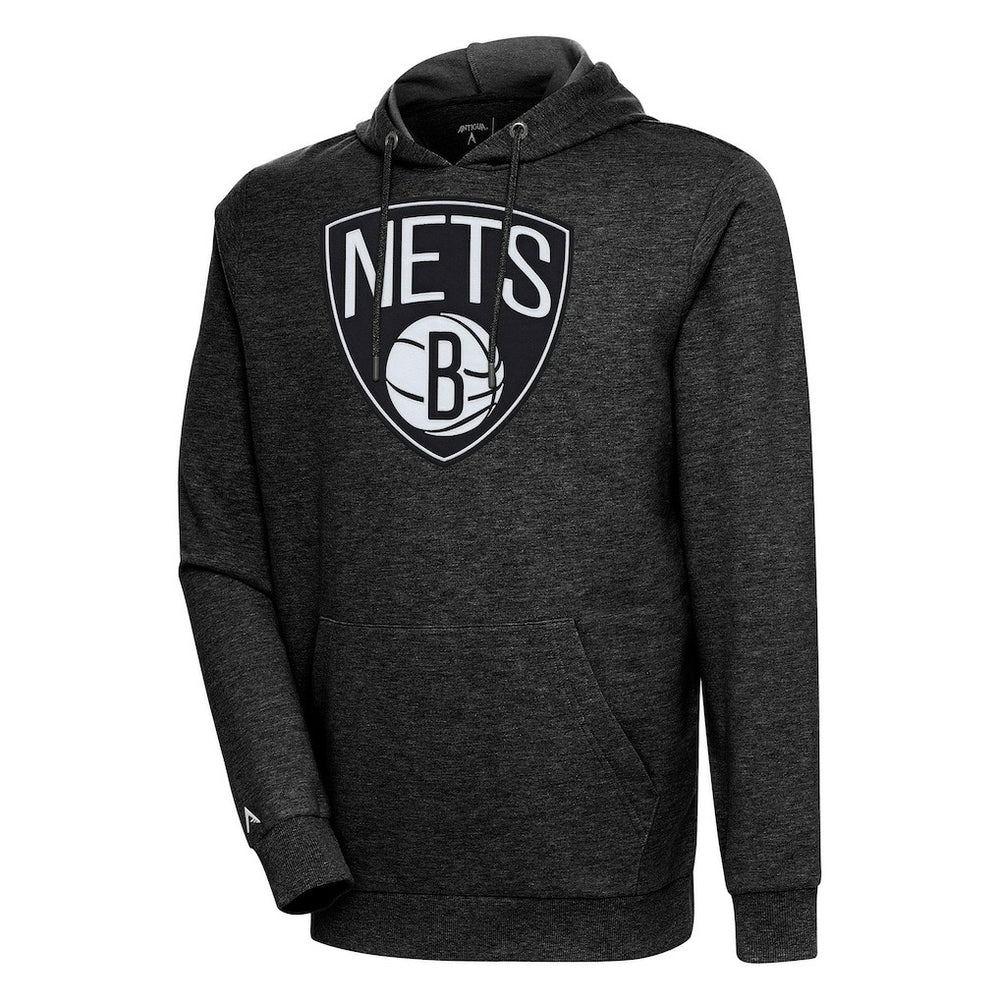 Brooklyn Nets Antigua Action Pullover Hoodie Heather Black - NBA