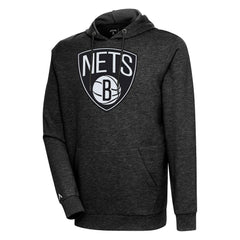 Brooklyn Nets Antigua Action Pullover Hoodie Heather Black - NBA
