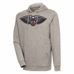 New Orleans Pelicans Antigua Action Pullover Hoodie Oatmeal - NBA