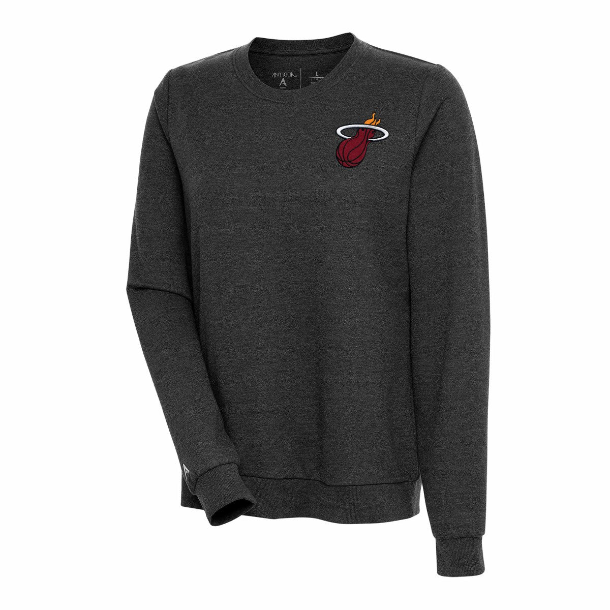 Miami Heat Antigua Women's Action Pullover Sweatshirt Heather Black - NBA