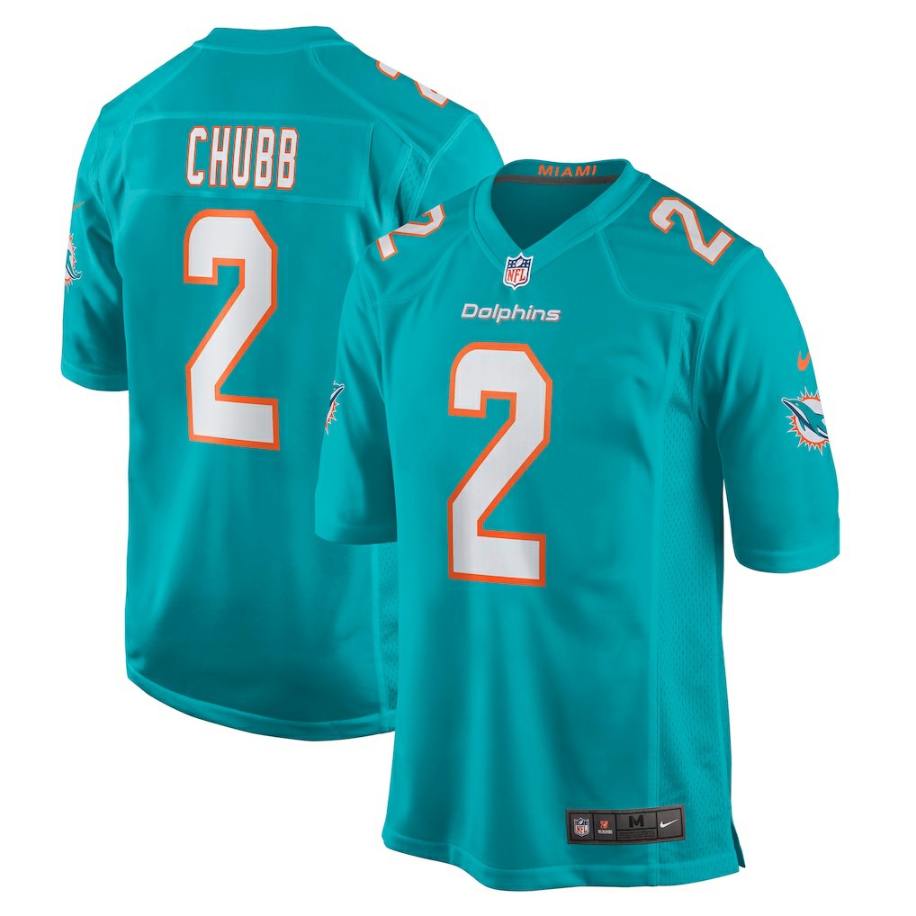 Bradley Chubb Miami Dolphins Game Player Jersey Aqua | Nike for Sale