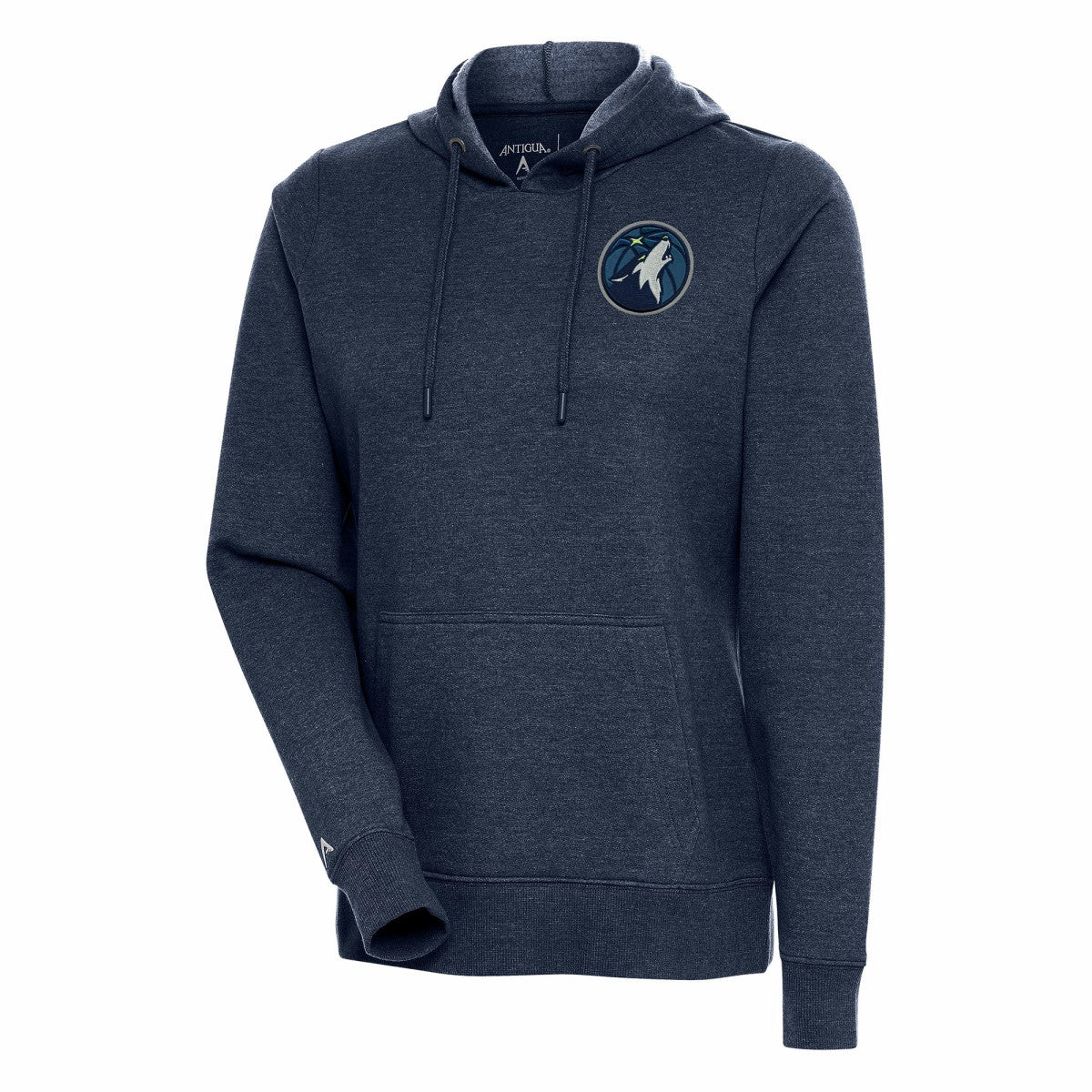 Minnesota Timberwolves Antigua Women's Action Pullover Hoodie Heather Navy - NBA