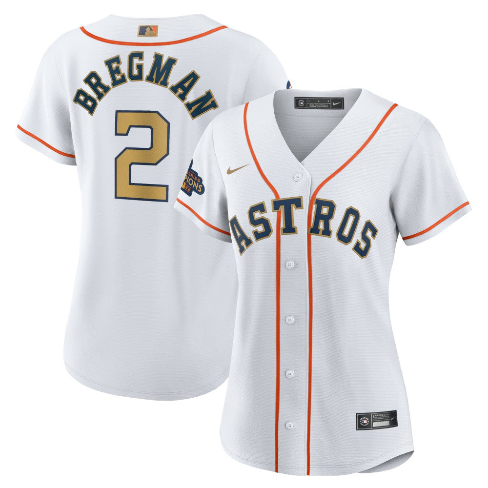 Alex Bregman Houston Astros Nike Women's 2023 Gold Collection Replica Player Jersey - MLB