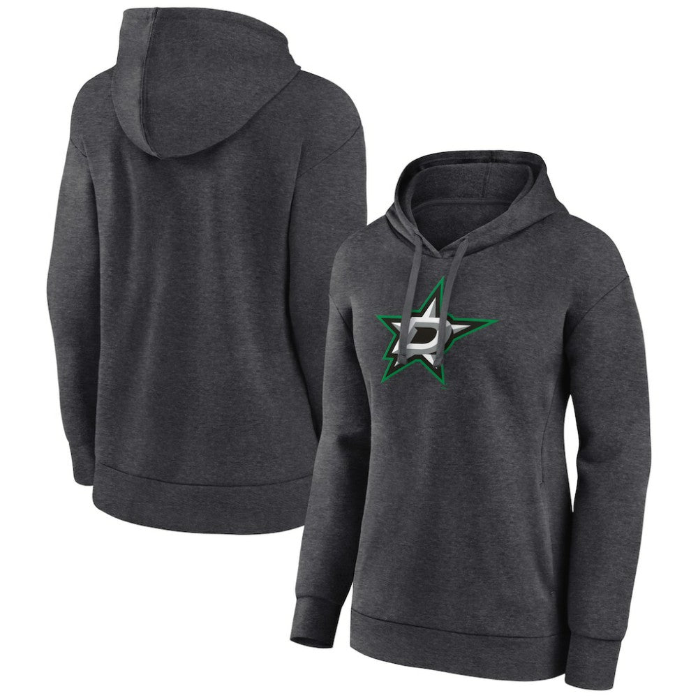Dallas Stars Women's Primary Logo Pullover Hoodie - Charcoal - NHL