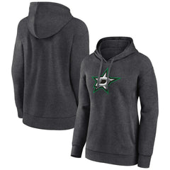 Dallas Stars Women's Primary Logo Pullover Hoodie - Charcoal - NHL