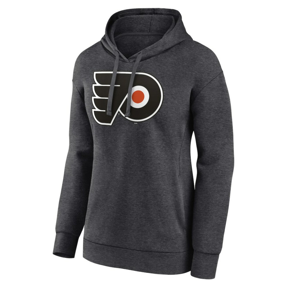 Philadelphia Flyers Women's Primary Logo Pullover Hoodie - Charcoal - NHL