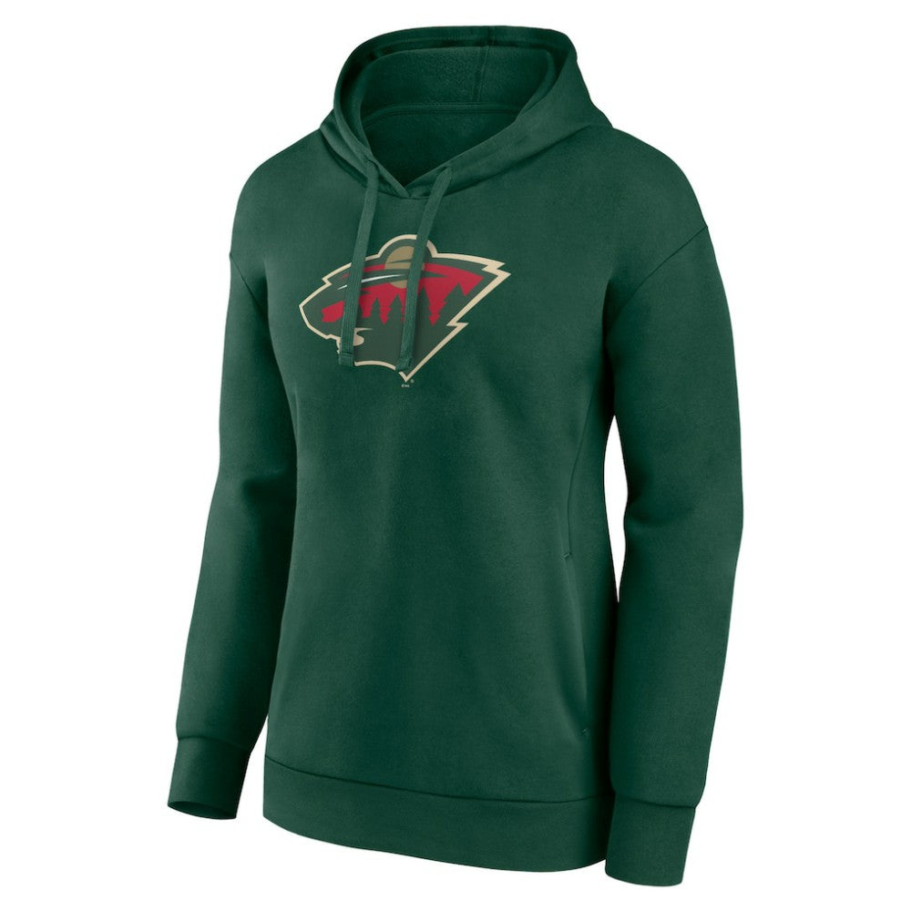 Minnesota Wild Women's Primary Logo Pullover Hoodie - Green - NHL