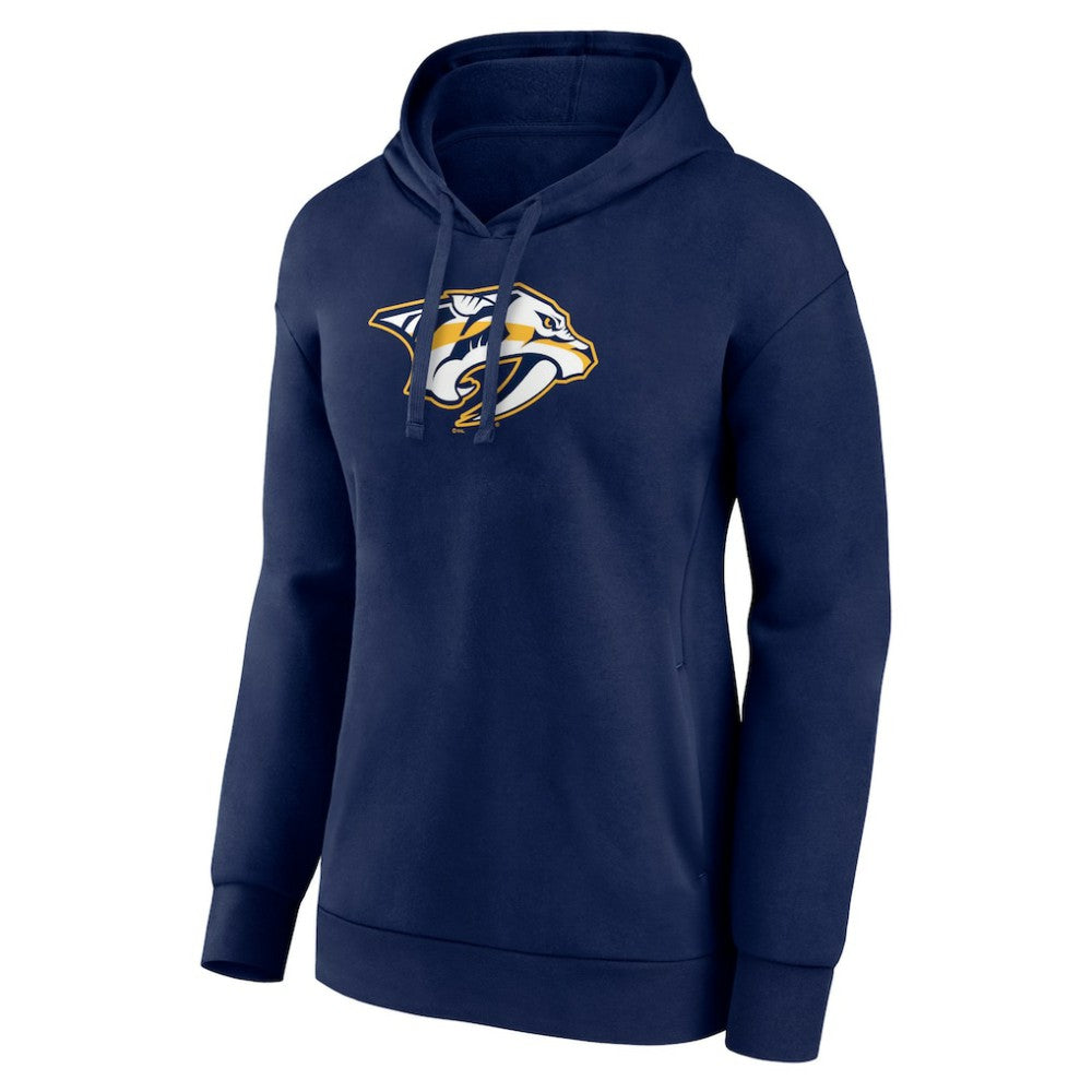 Nashville Predators Women's Primary Logo Pullover Hoodie - Navy - NHL