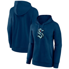 Seattle Kraken Women's Primary Logo Pullover Hoodie - Deep Sea Blue - NHL