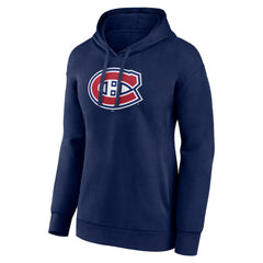 Montreal Canadiens Women's Primary Logo Pullover Hoodie - Navy - NHL