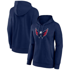 Washington Capitals Women's Primary Logo Pullover Hoodie - Navy - NHL