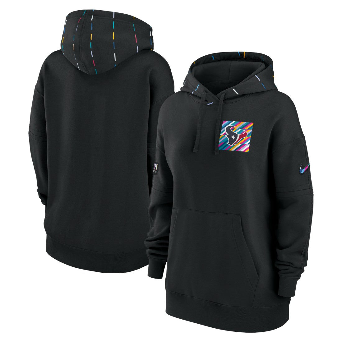 Houston Texans Women's 2023 NFL Crucial Catch Club Pullover Hoodie Black | Nike for Sale