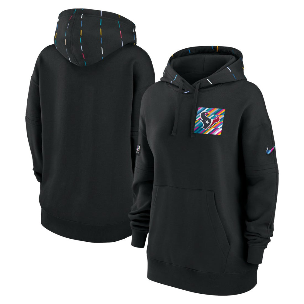 Houston Texans Women's 2023 NFL Crucial Catch Club Pullover Hoodie Black | Nike for Sale