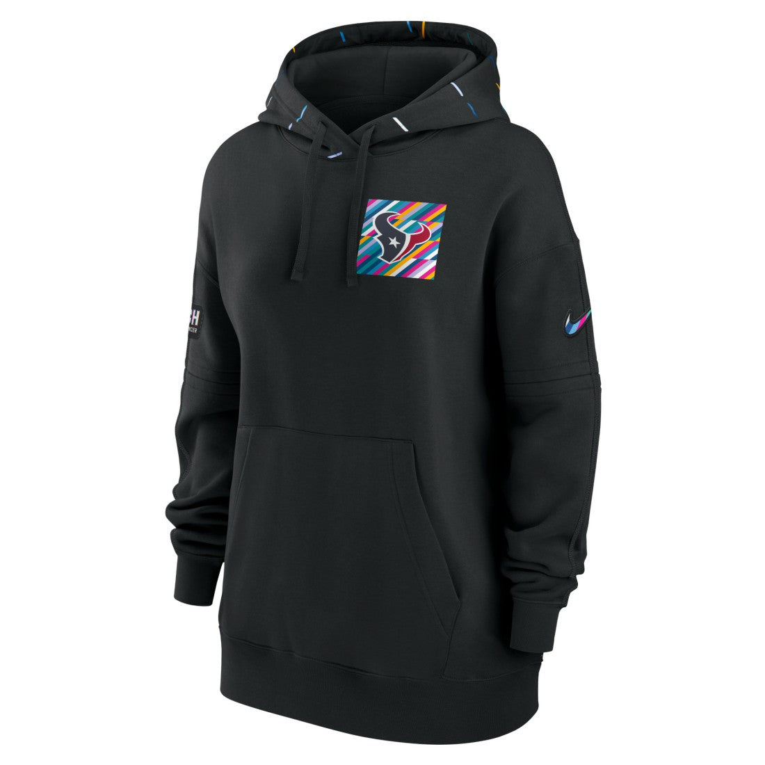 Houston Texans Women's 2023 NFL Crucial Catch Club Pullover Hoodie Black | Nike for Sale