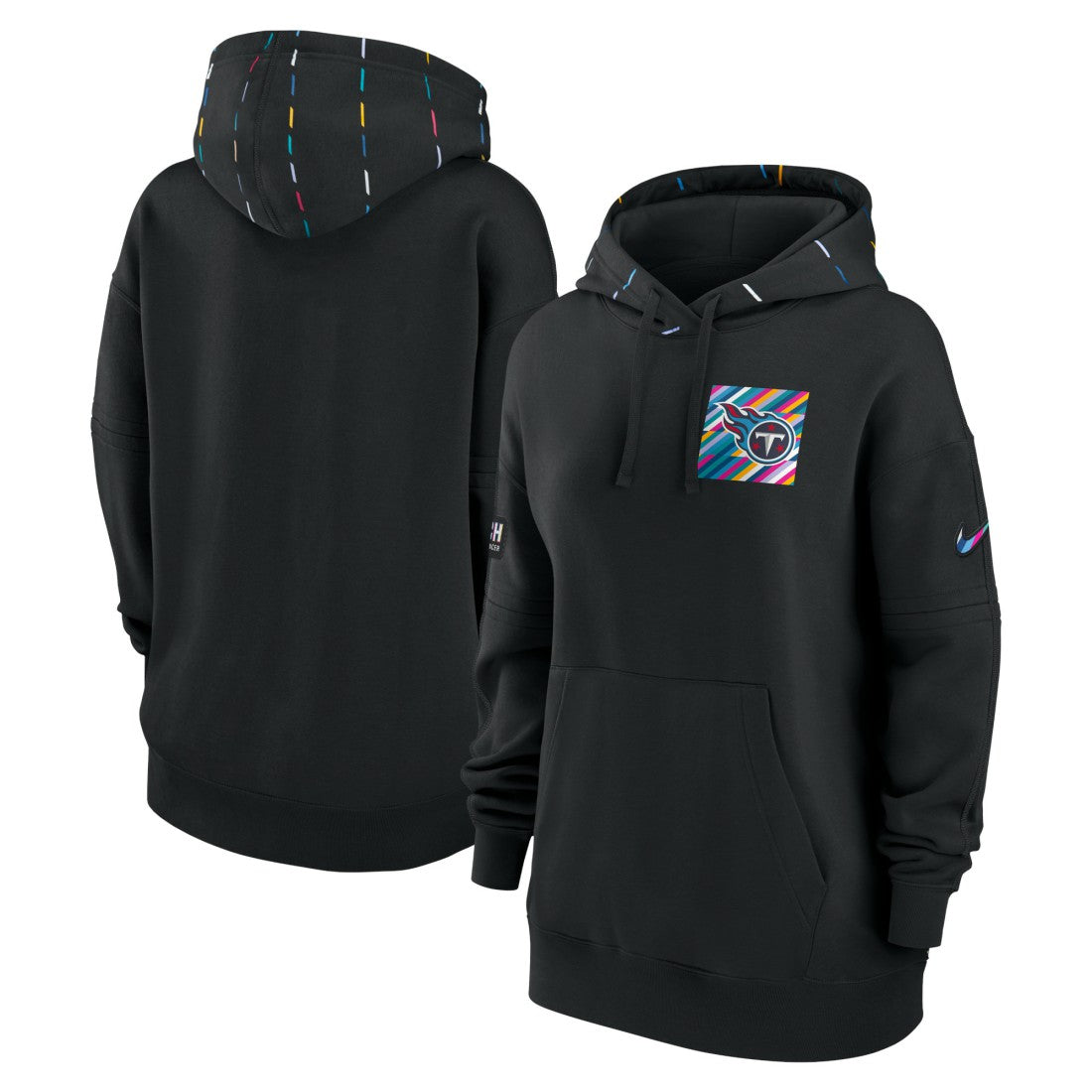 Tennessee Titans Women's 2023 NFL Crucial Catch Club Pullover Hoodie Black | Nike for Sale