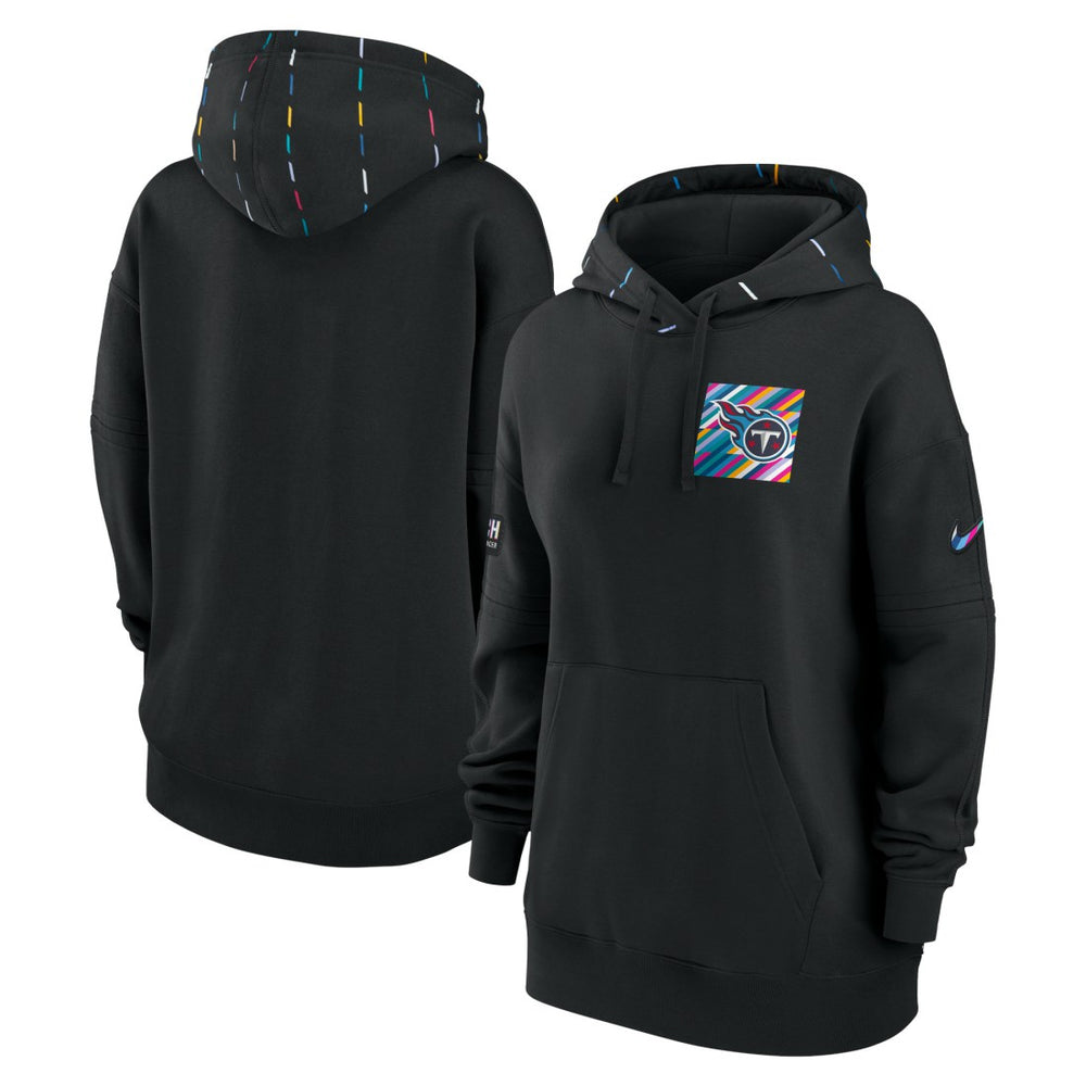 Tennessee Titans Women's 2023 NFL Crucial Catch Club Pullover Hoodie Black | Nike for Sale