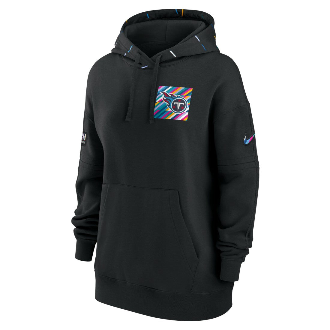 Tennessee Titans Women's 2023 NFL Crucial Catch Club Pullover Hoodie Black | Nike for Sale