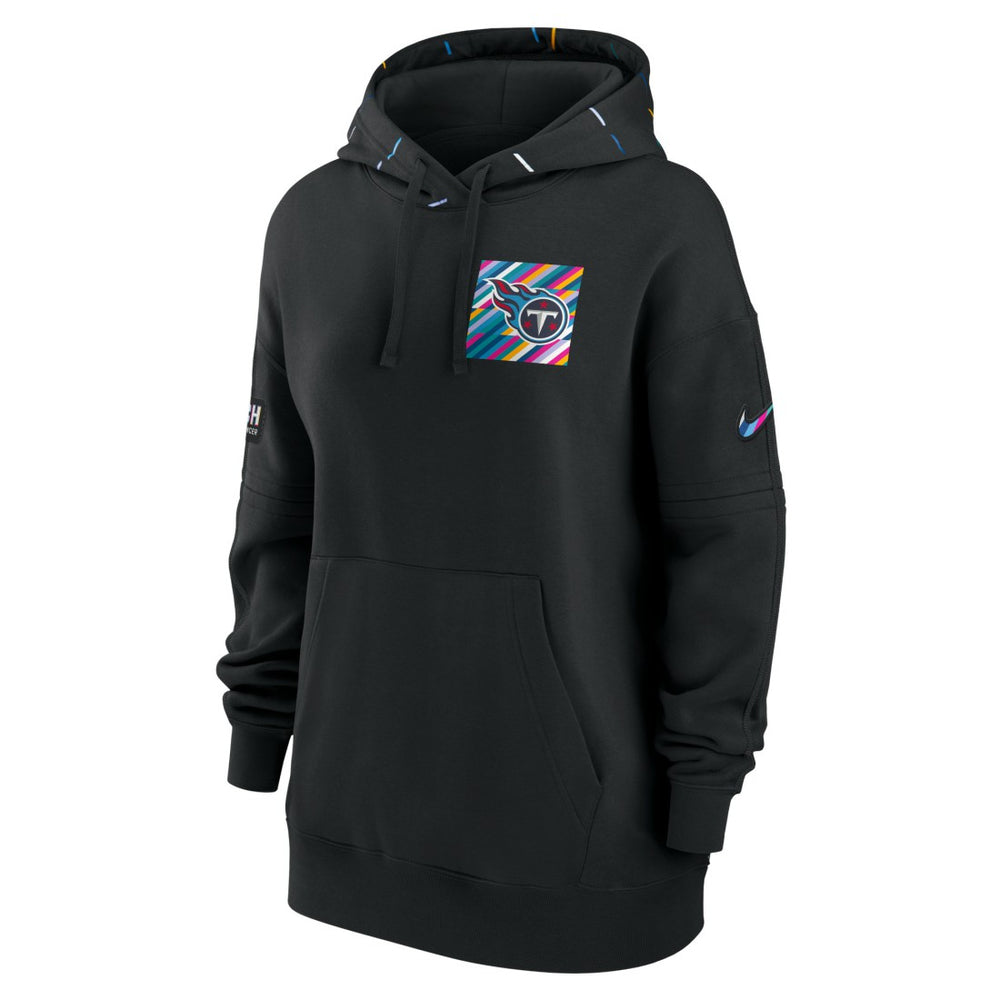 Tennessee Titans Women's 2023 NFL Crucial Catch Club Pullover Hoodie Black | Nike for Sale