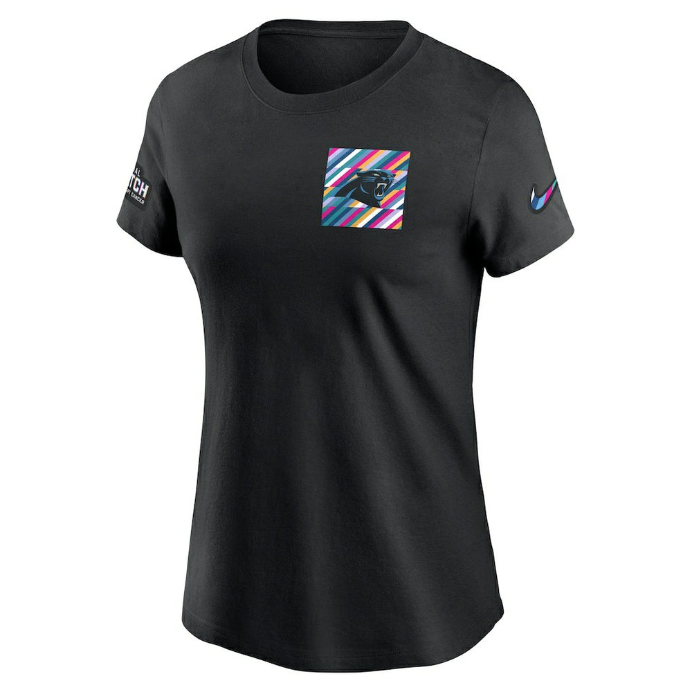 Carolina Panthers Women's Crucial Catch Sideline Tri-Blend T-Shirt Black | Nike for Sale
