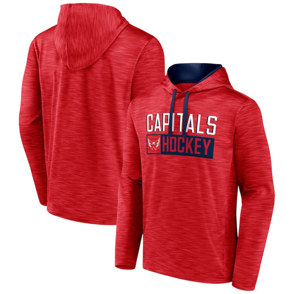 Washington Capitals Fanatics Close Shave Pullover Hoodie - Heather Red - NHL