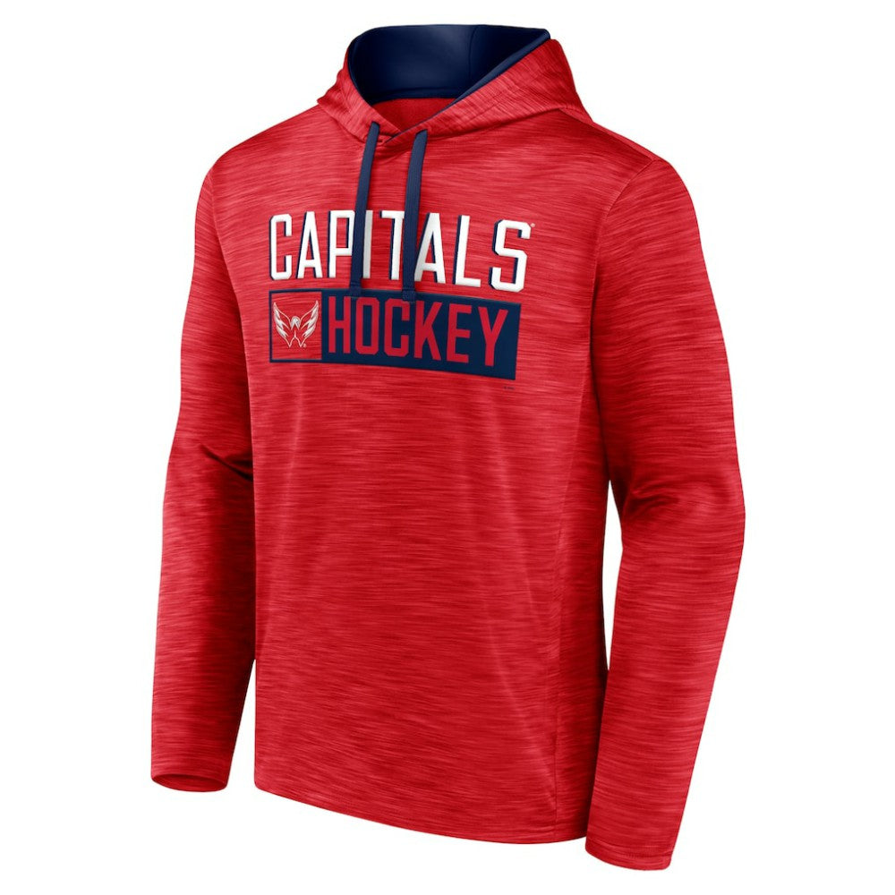 Washington Capitals Fanatics Close Shave Pullover Hoodie - Heather Red - NHL