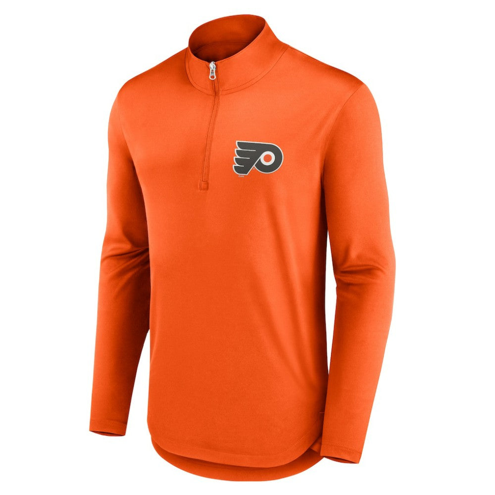 Philadelphia Flyers Fanatics Mock Neck Quarter-Zip Top - Orange - NHL