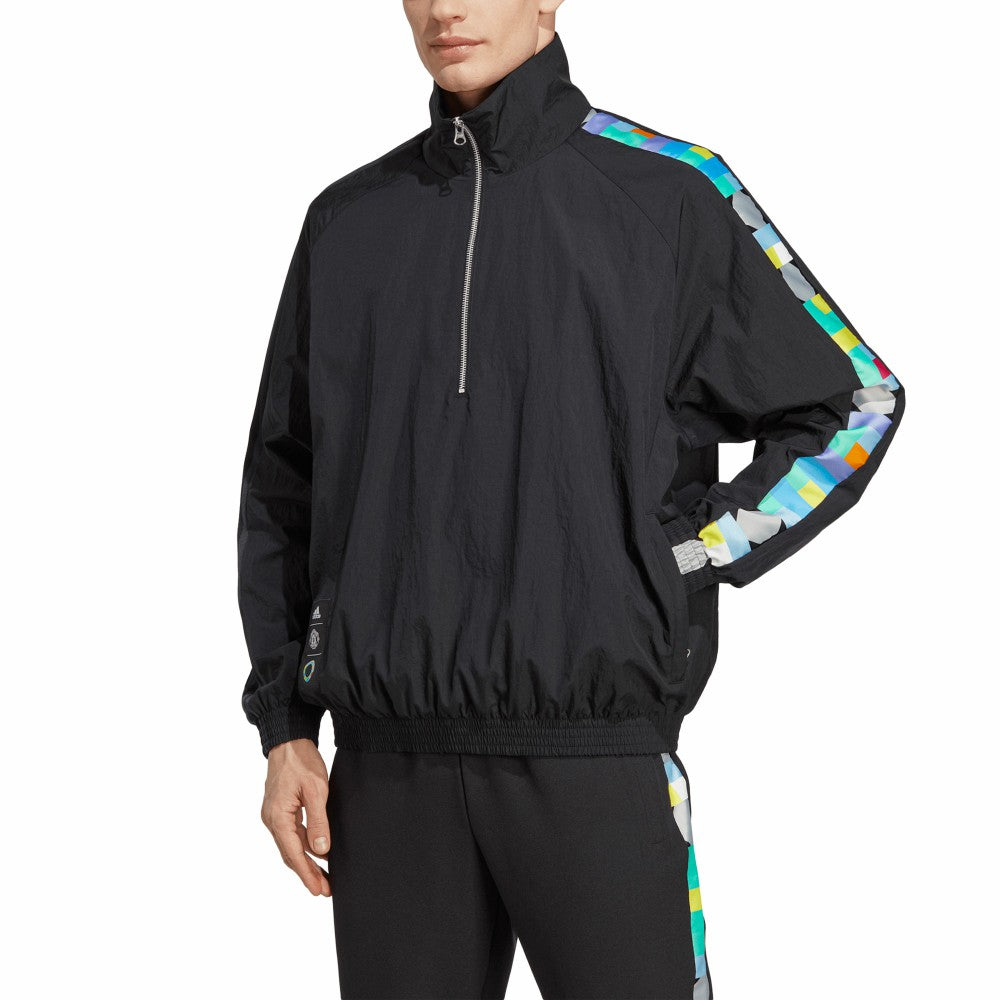 Peter Saville x Manchester United Half-Zip Pullover Jacket – Black | Adidas discount
