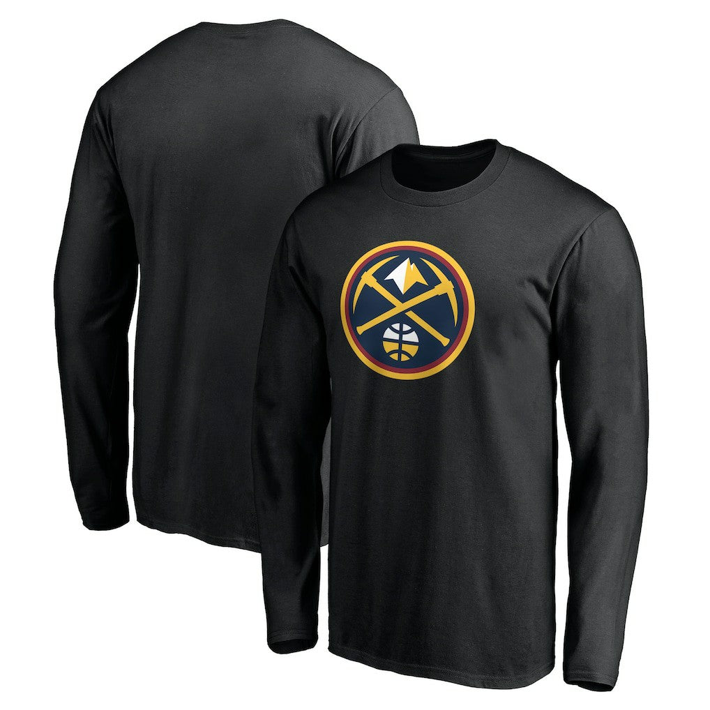Denver Nuggets Primary Team Logo Long Sleeve T-Shirt Black - NBA