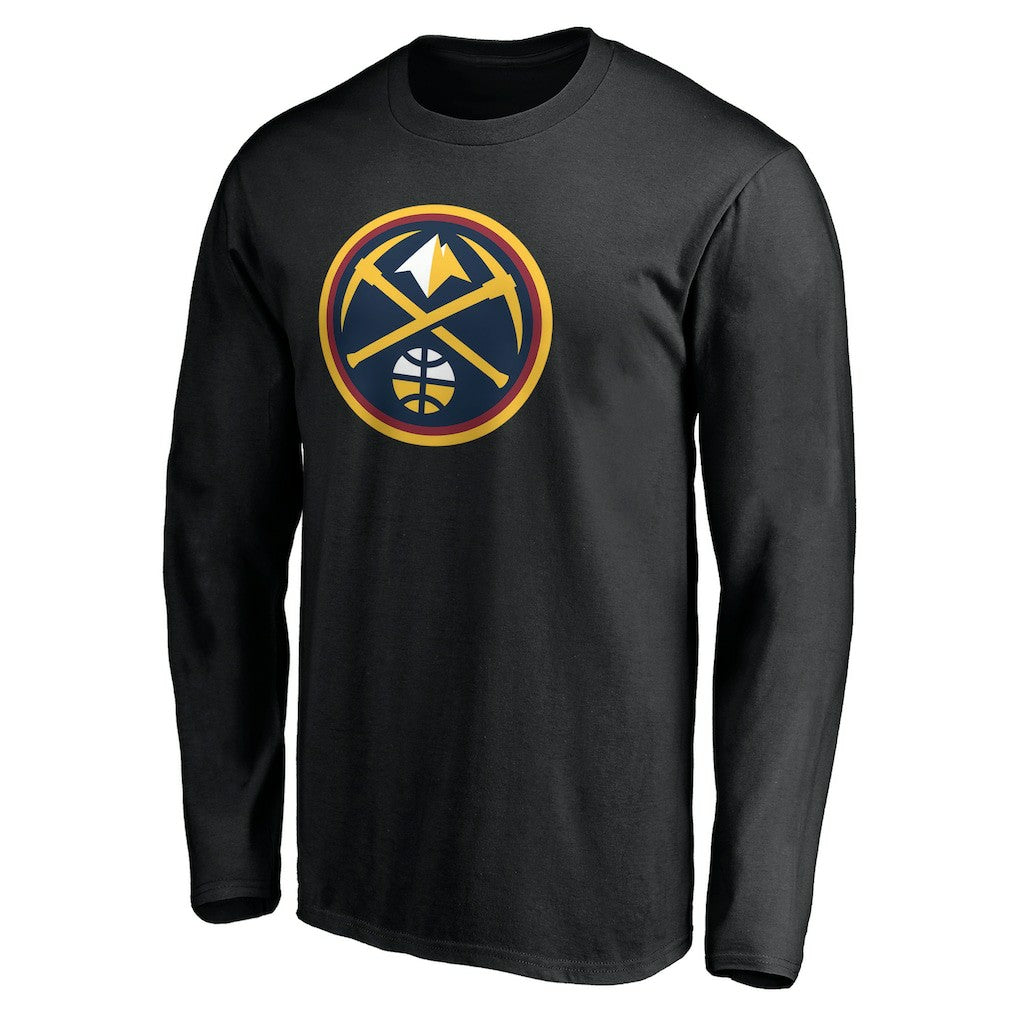 Denver Nuggets Primary Team Logo Long Sleeve T-Shirt Black - NBA
