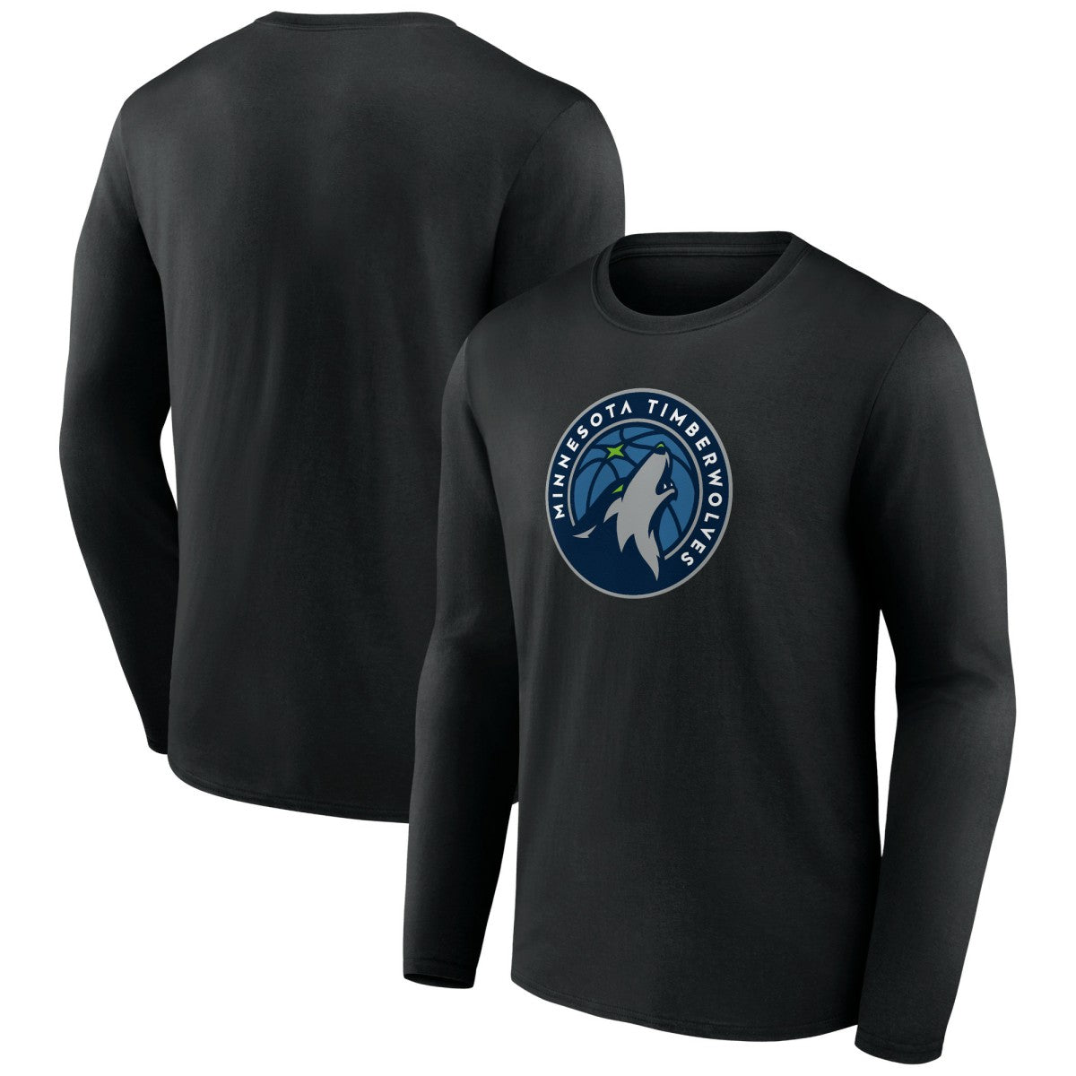 Minnesota Timberwolves Primary Team Logo Long Sleeve T-Shirt Black - NBA