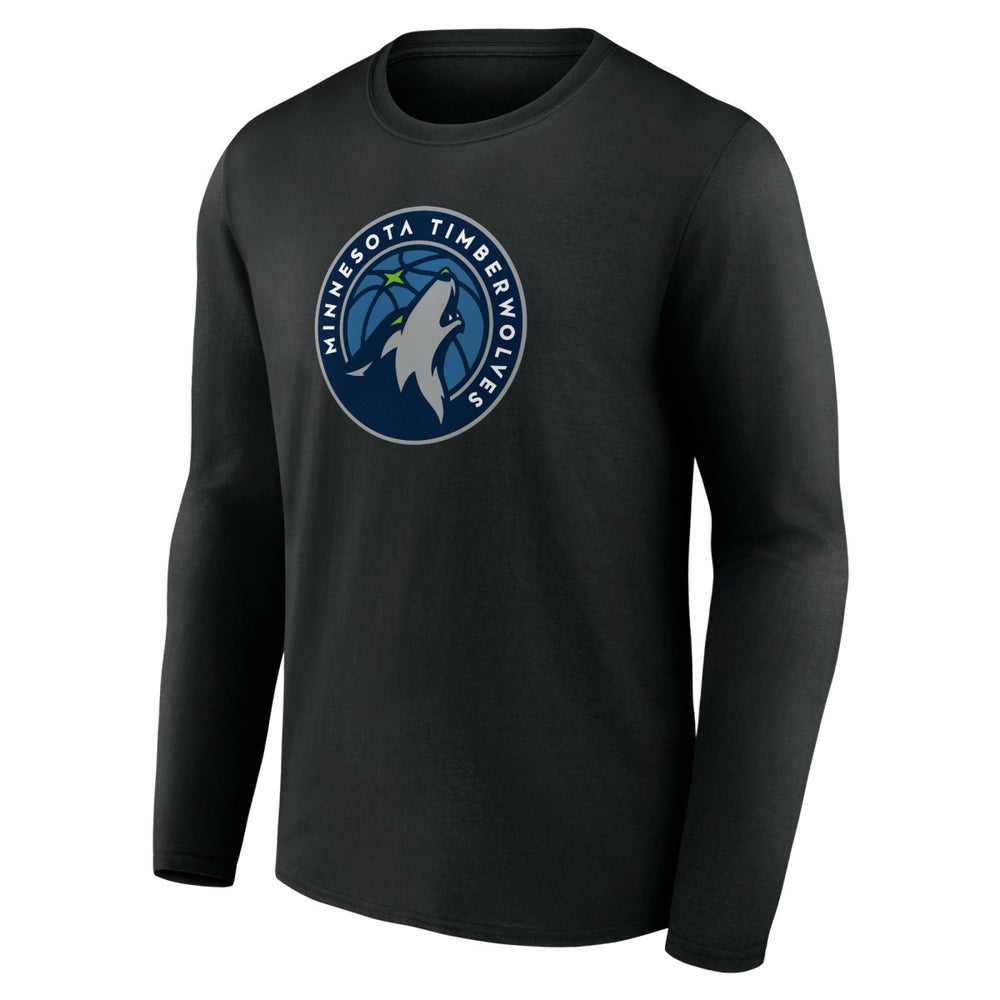 Minnesota Timberwolves Primary Team Logo Long Sleeve T-Shirt Black - NBA