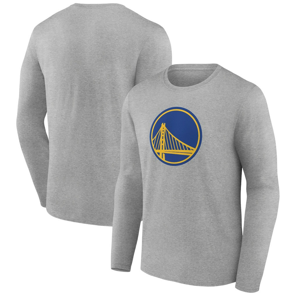 Golden State Warriors Primary Team Logo Long Sleeve T-Shirt Gray - NBA