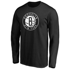 Brooklyn Nets Primary Team Logo Long Sleeve T-Shirt Black - NBA