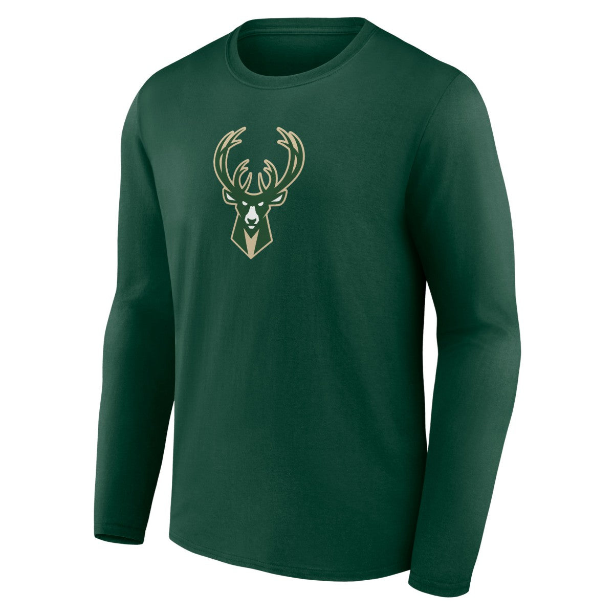 Milwaukee Bucks Primary Team Logo Long Sleeve T-Shirt Hunter Green - NBA