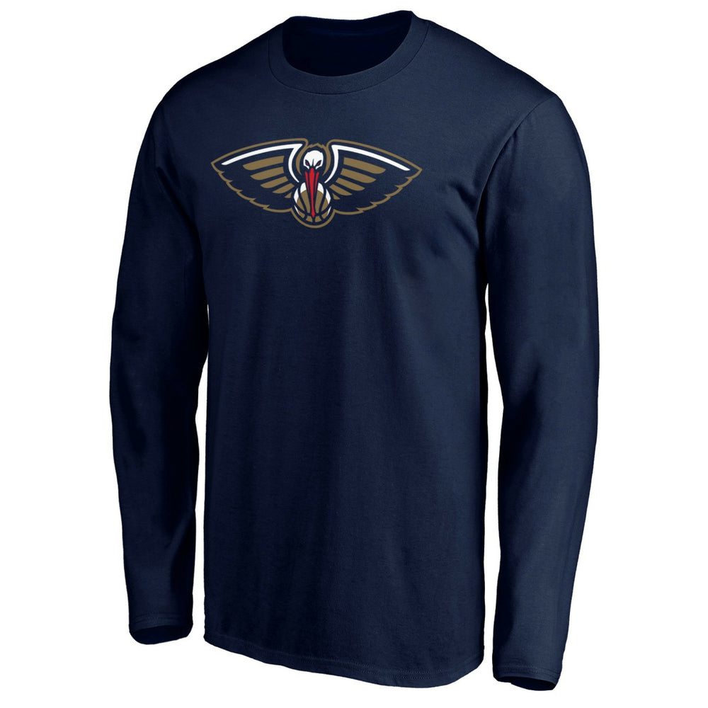 New Orleans Pelicans Primary Team Logo Long Sleeve T-Shirt Navy - NBA