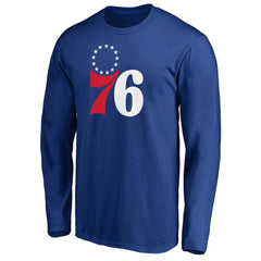 Philadelphia 76ers Primary Team Logo Long Sleeve T-Shirt Royal - NBA