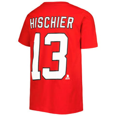 Nico Hischier New Jersey Devils Youth Player Name & Number T-Shirt - Red - NHL