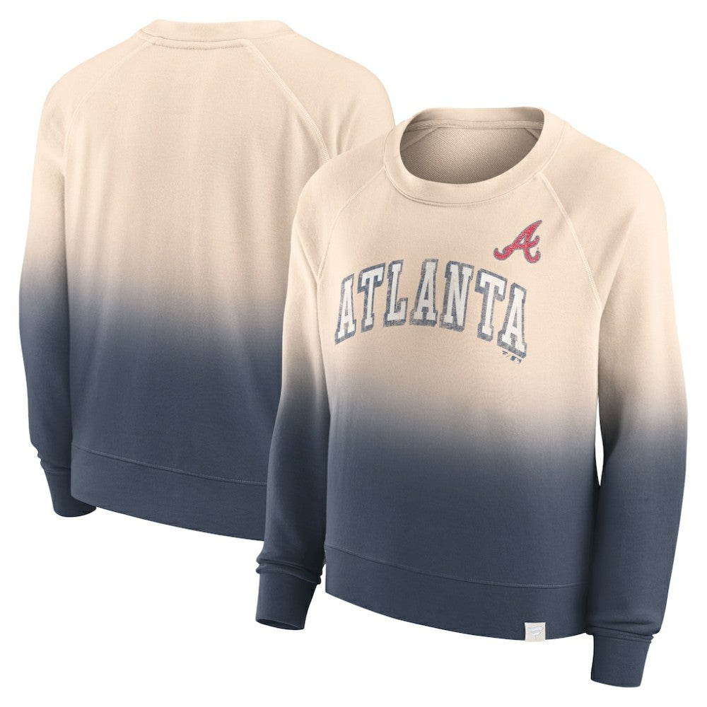 Atlanta Braves Fanatics Women's Luxe Lounge Arch Raglan Pullover Sweatshirt - MLB