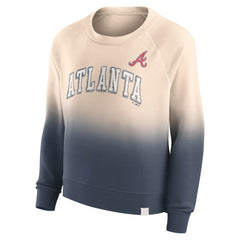 Atlanta Braves Fanatics Women's Luxe Lounge Arch Raglan Pullover Sweatshirt - MLB