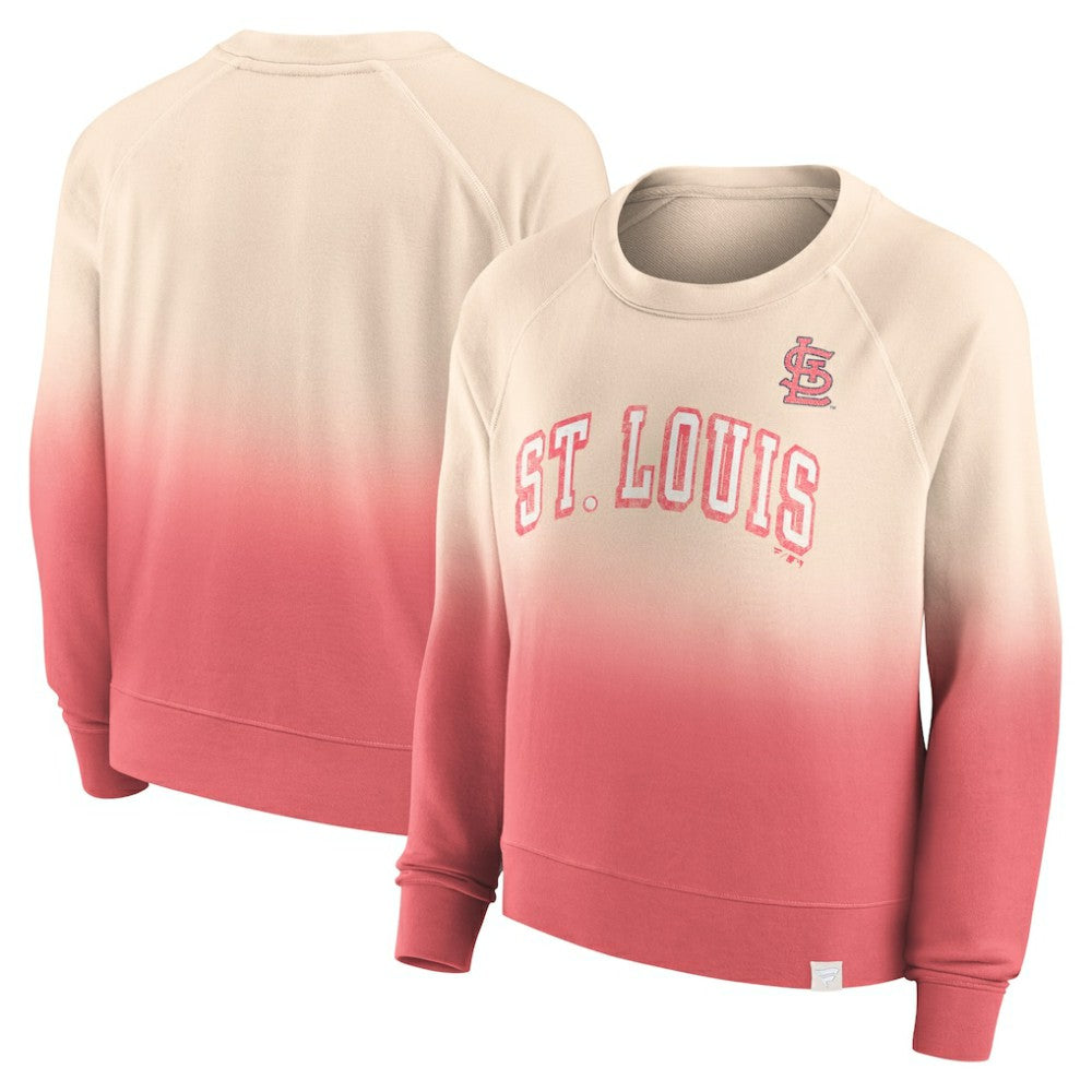 St. Louis Cardinals Fanatics Women's Luxe Lounge Arch Raglan Pullover Sweatshirt - MLB