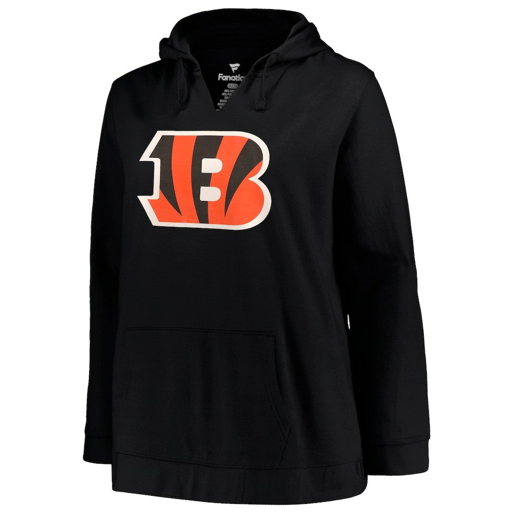 Joe Burrow Cincinnati Bengals Profile Women's Plus Size Player Name & Number Pullover Hoodie Black | NFL