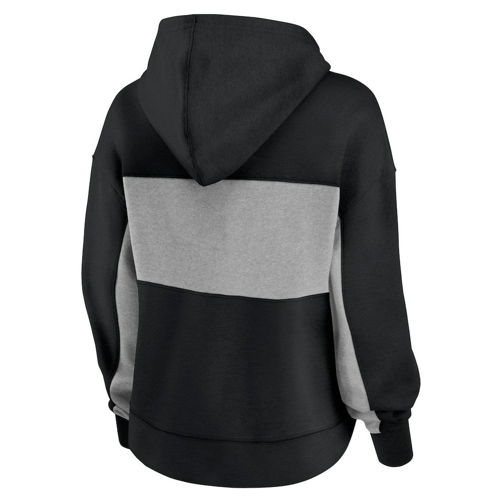 Carolina Panthers Women's Filled Stat Sheet Lighweight Modest Crop Hoodie Black | Fanatics