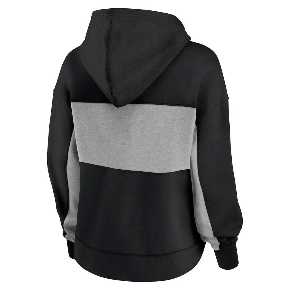 Carolina Panthers Women's Filled Stat Sheet Lighweight Modest Crop Hoodie Black | Fanatics