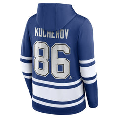Nikita Kucherov Tampa Bay Lightning Fanatics Name & Number Lace-Up Pullover Hoodie - Blue - NHL