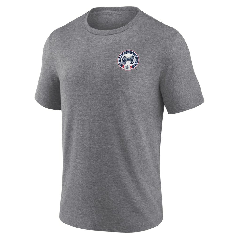 Columbus Blue Jackets Fanatics Winger Tri-Blend T-Shirt - Heather Gray - NHL