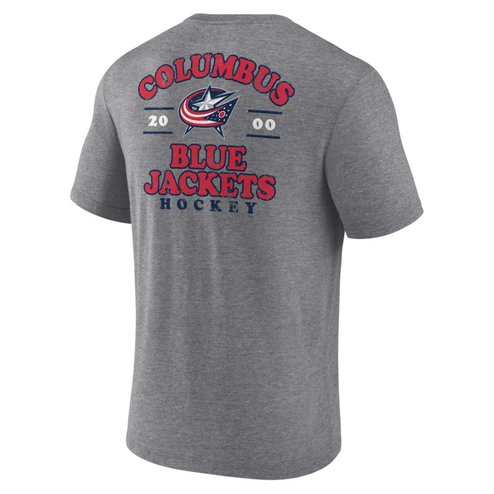 Columbus Blue Jackets Fanatics Winger Tri-Blend T-Shirt - Heather Gray - NHL